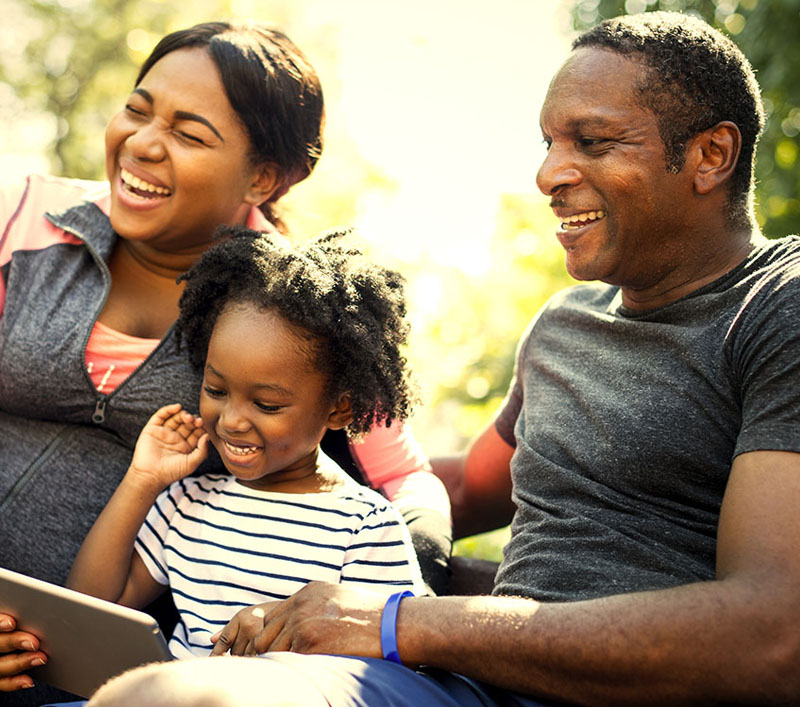 Family enjoying the company of each other Growing Together
